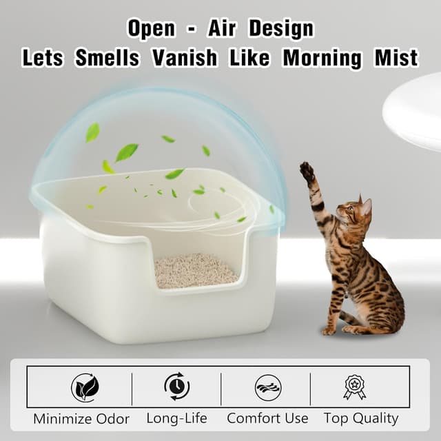 Detalle 2 de Suhaco Bac à Litière Haut 49×42×22 cm 🐾