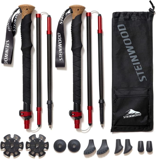 Detalle de Steinwood Premium Carbon Wanderstöcke 115-135