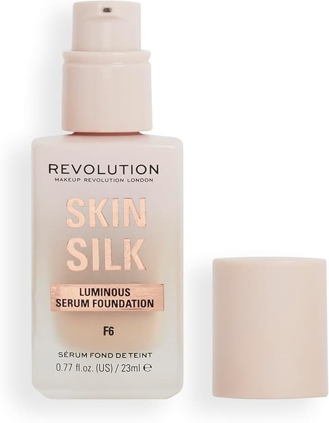 Imagen de Makeup Revolution Skin Silk Serum Foundation 💧 Light to Medium Coverage en OfertitasTOP