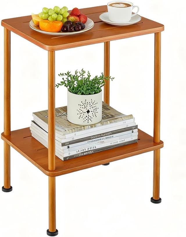 Imagen de Bamboo Adirondack Square Outdoor Side Table 16" 📐 en OfertitasTOP