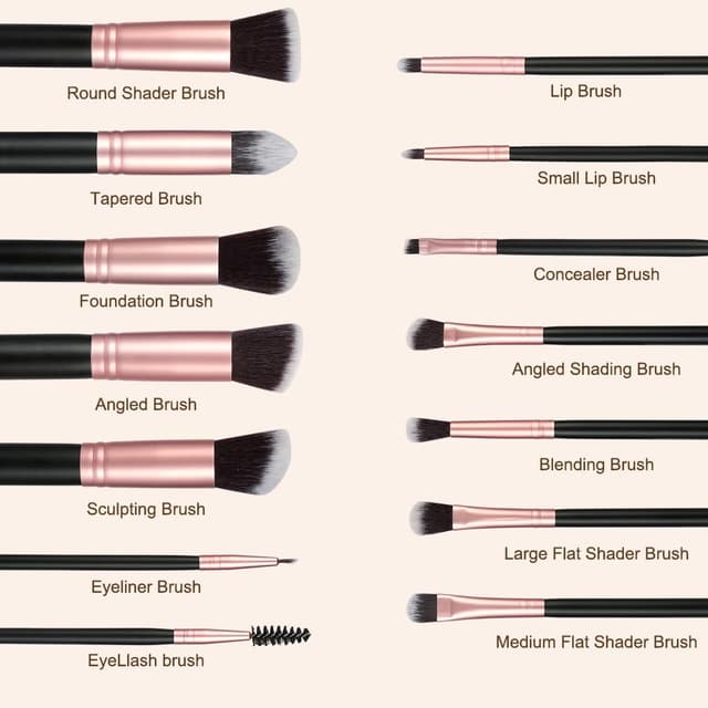 Thumbnail 2 de Flintronic Pinceaux 14 pièces pour maquillage 🎨