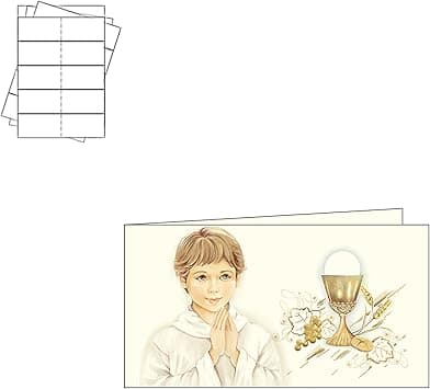 Detalle de ARKRAFT Tarjetas de Comunión para Niños, Personalizables 20 📇