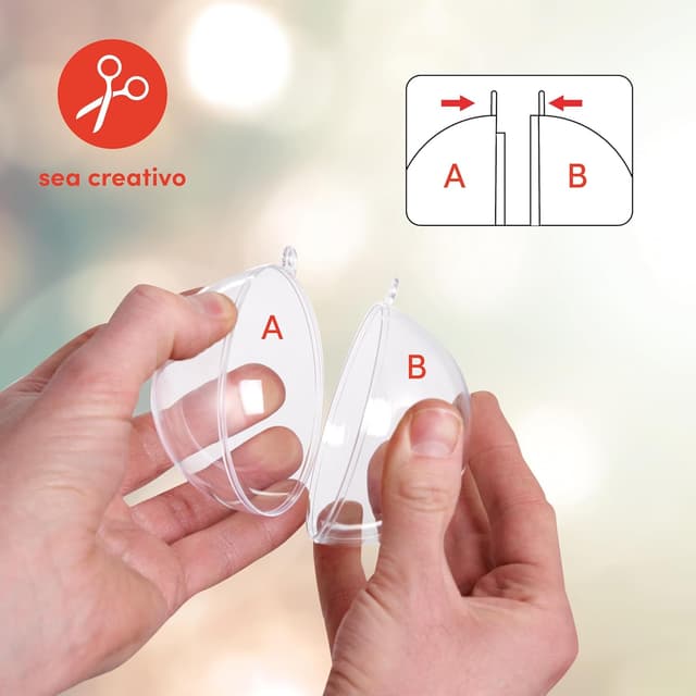 Thumbnail 5 de THE TWIDDLERS 48 Bolas de Navidad Transparentes 🎄 Decoración DIY