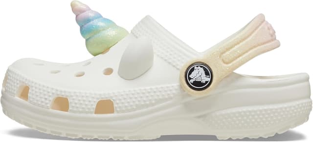 Detalle de Crocs Unisex Kids Classic Rainbow Unicorn Clog with pivoting heel straps