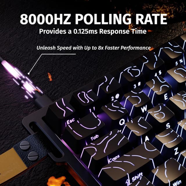 Detalle de ATTACK SHARK X68 HE Rapid Trigger 8000Hz ⌨