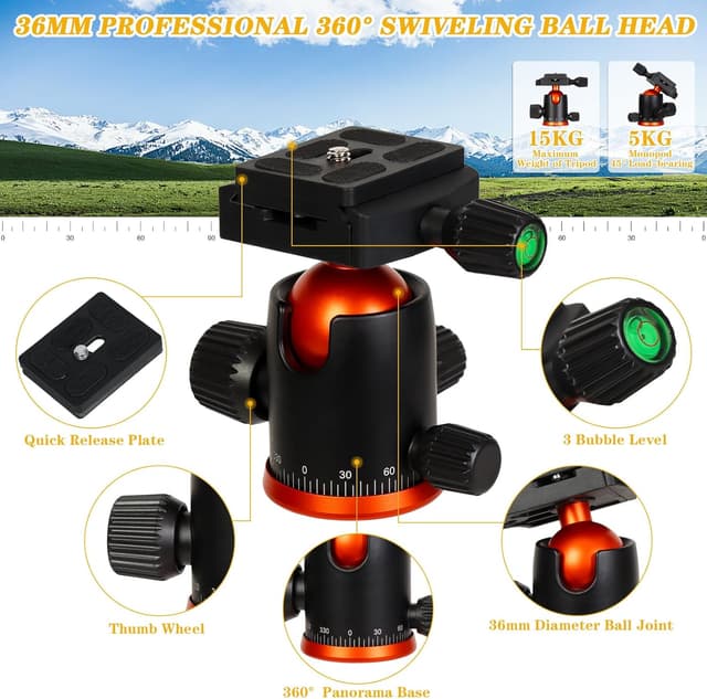 Detalle de LINKCOOL tripod monopod combo 70 inch