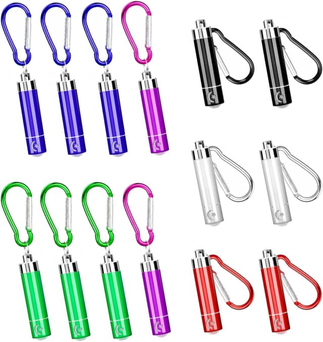 Detalle de flintronic Set di 14 mini torce LED portachiavi per bambini (6,5 cm) in 6 colori