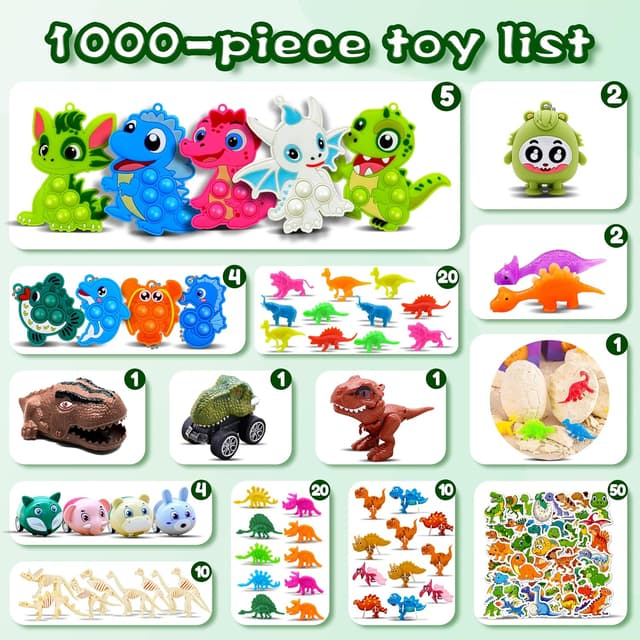Detalle 2 de 1000Pcs Party Favors for Kids Fidget Toys Bulk Pack (Treasure Box Rewards & Classroom Prizes)