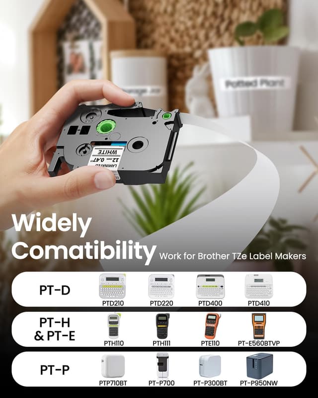 Detalle 2 de Oozmas Tz Tape 12mm Laminated Label Tape