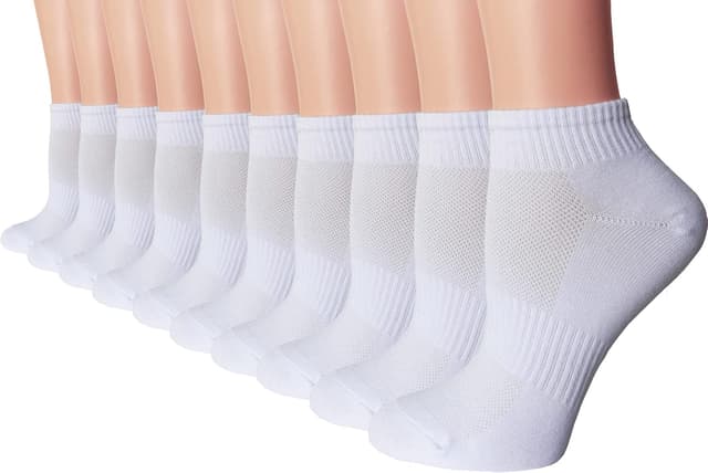 Detalle de FORMEU Women’s low cut ankle socks (sports, running, gym) – breathable, anti-blister cushioned cotton mix