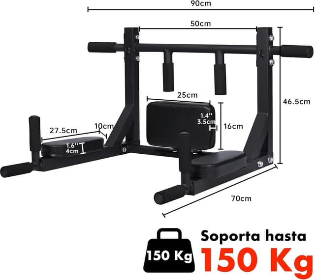 Thumbnail 2 de Barra dominadas pared doble hasta 150 kg