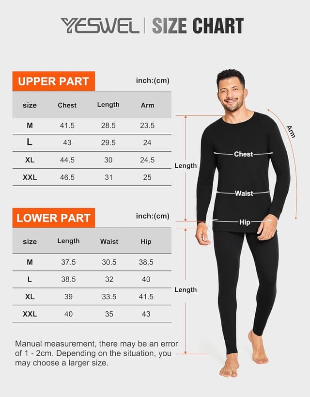 Thumbnail 5 de YESWEL Merino Wool Thermals Men Set 180g