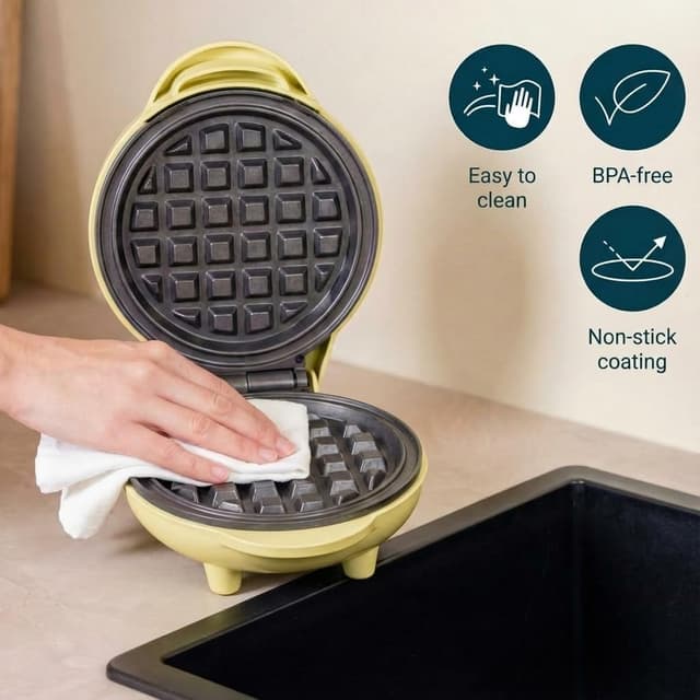 Thumbnail 3 de Bestron Mini-Waffeleisen Gelb 550 Watt