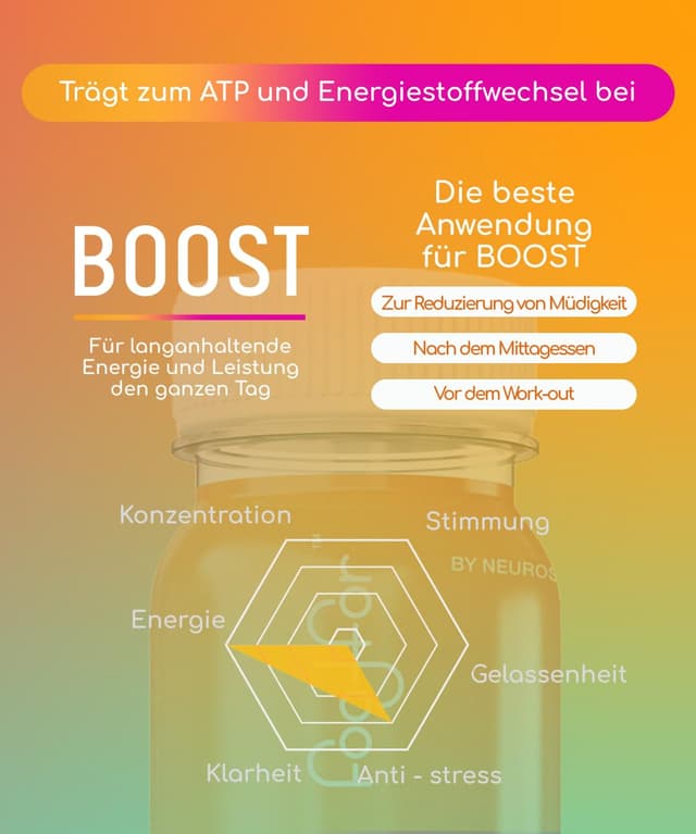 Detalle de FOODFOR ATP BOOSTer Shot (6er-Pack) – 60 ml – schnelle Energie & Anti-Stress-Unterstützung, zuckerfrei, vegan