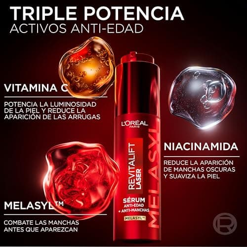 Detalle 2 de L’Oréal Paris Revitalift Laser Triple Serum con Melasyl, Vitamina C y Niacinamida (50 ml)