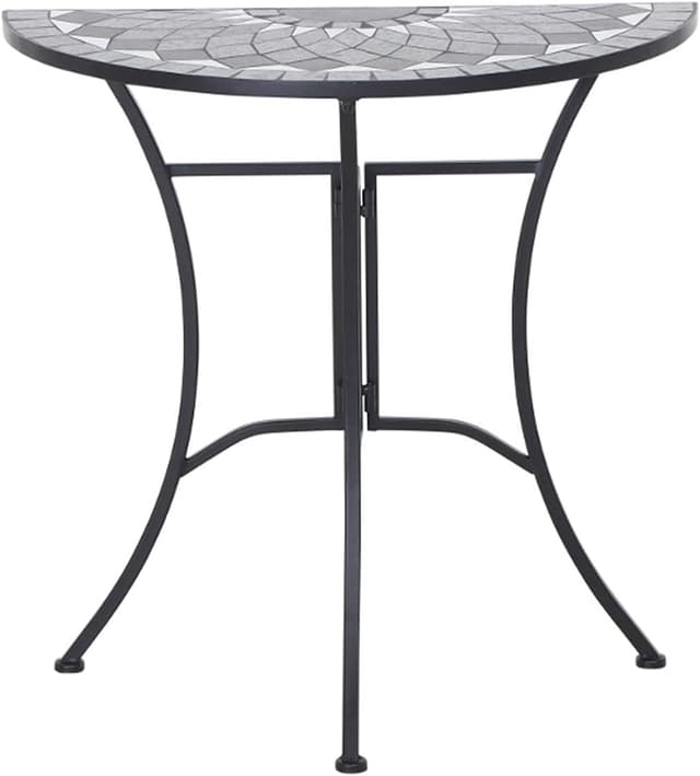 Detalle de Siena Garden Como Tisch, klappbar in matt-schwarz/dunkelgrau