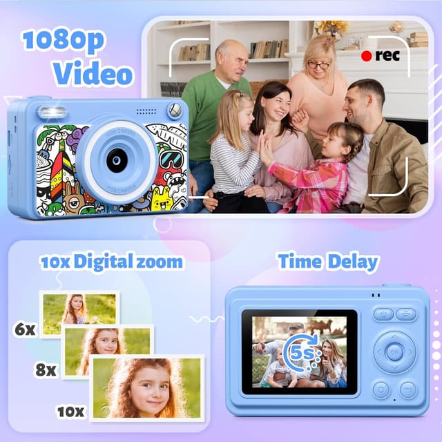 Detalle de Kids Instant Print Camera 1080P 5 rolls