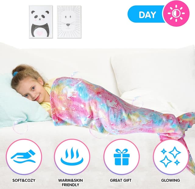 Detalle 1 de Ranedo Meerjungfrauenflosse Decke 140 × 60