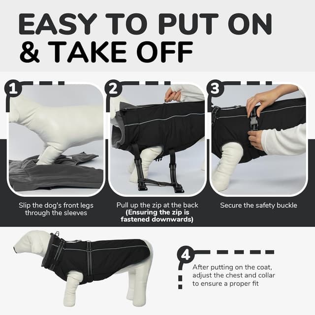 Thumbnail 6 de Lelepet Small Dog Coat With Harness