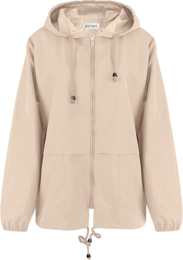 Detalle 2 de PESION Women’s Waterproof Raincoat Lightweight Hooded Rain Jacket with Pockets
