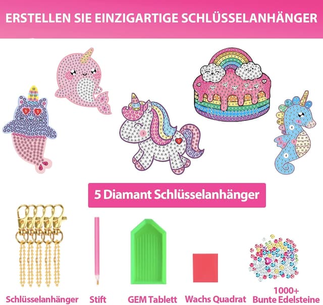 Detalle 2 de Diamond Painting Bastelset 8 Jahre