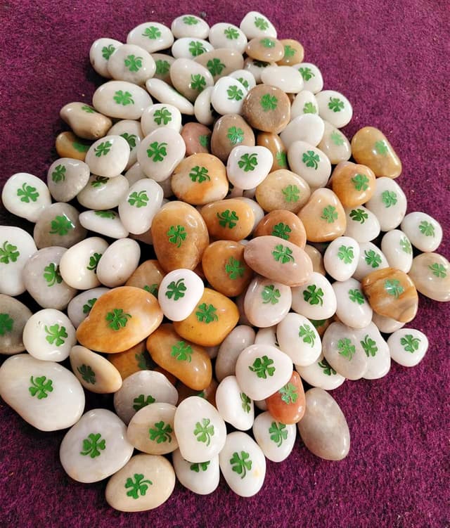 Thumbnail 5 de ROCKIMPACT Kleeblatt Glücksklee Steine 50 Stk