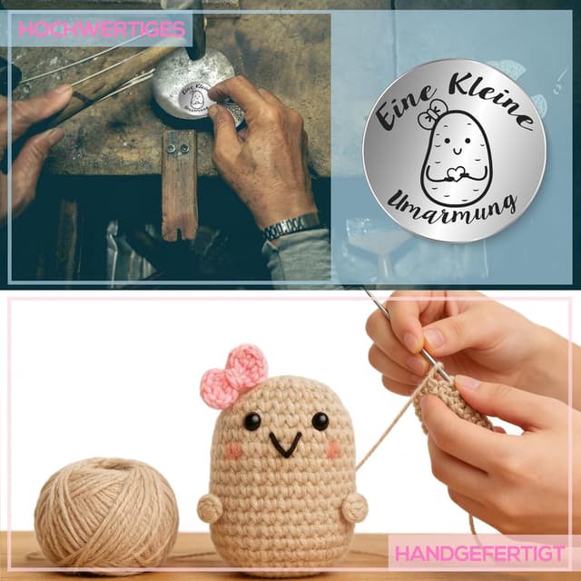 Detalle de Tixlux Pocket Hug Kartoffel Figur für Paare Positive 5 x 7 cm