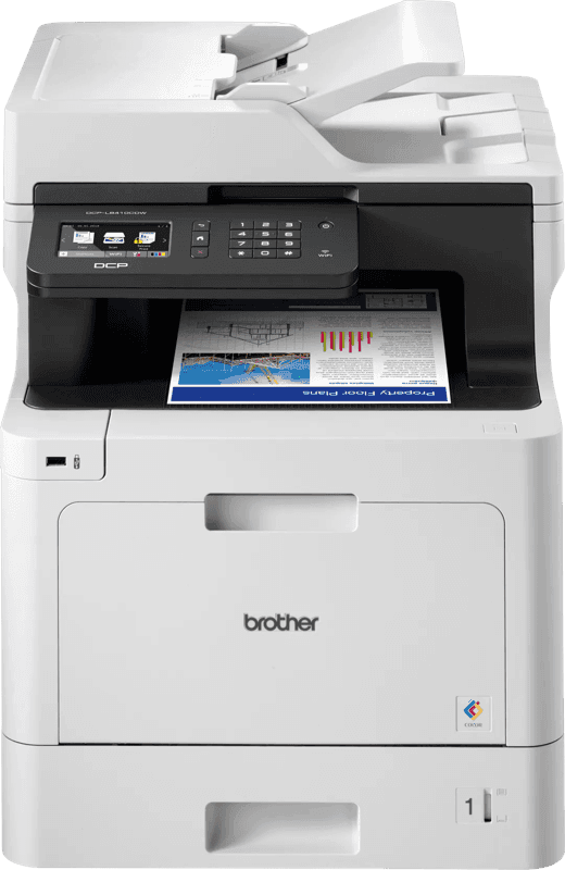 Detalle de Brother DCP-L8410CDW Farblaserdrucker