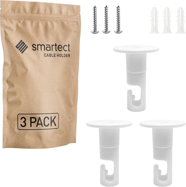 Detalle de smartect Soporte de Techo para Cables Blanco
