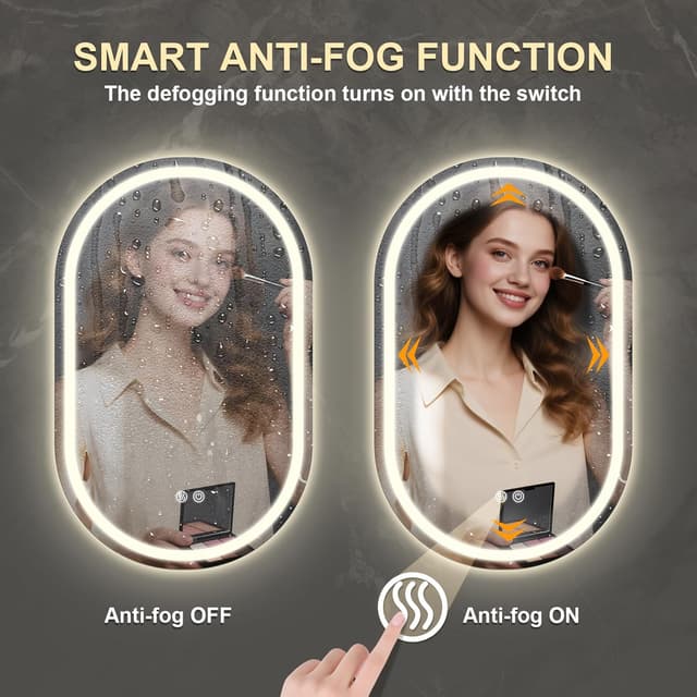 Detalle de PINNIP Specchio bagno LED 100 x 60 cm