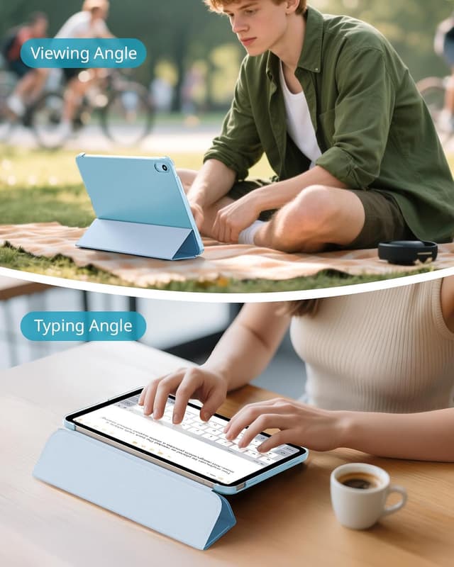 Thumbnail 6 de CACOE Case for iPad A16 11th/10th Generation with Screen Protector (11/10.9 inch) – Light Blue