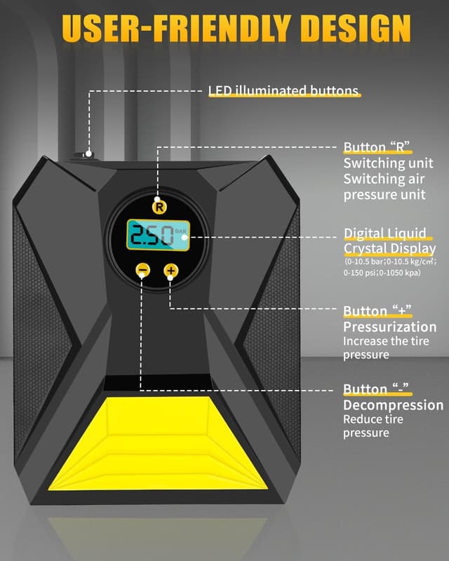 Thumbnail 1 de Toaren 12V Gonfleur Pneus 150 PSI