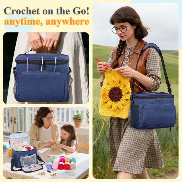 Thumbnail 6 de Aeelike 85PCS Crochet Kit 20x25g yarn