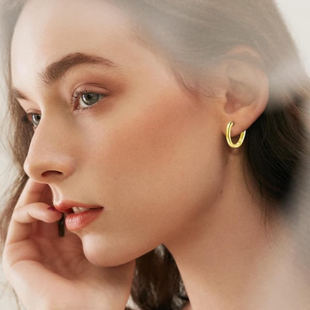 Thumbnail 4 de Loutade 925 Sterling Silver Hoops