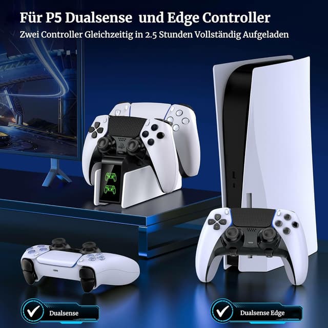 Detalle de PS5 Controller Ladestation 3 Stunden
