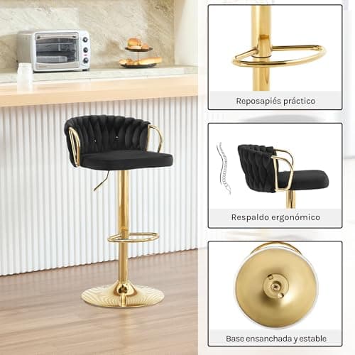Detalle 2 de WOLTU Taburete de Bar Juego de 2