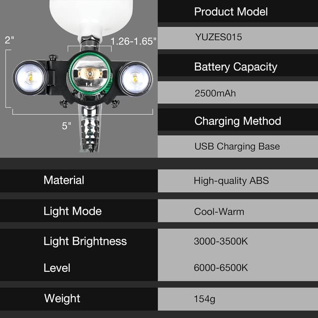 Thumbnail 6 de YUZES Paint Spray Gun Light 1.26-1.65" 🎨