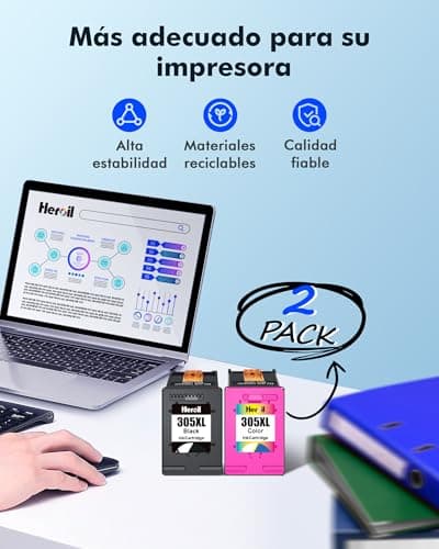 Detalle 2 de Heroil 305XL cartuchos de tinta HP 2 pack