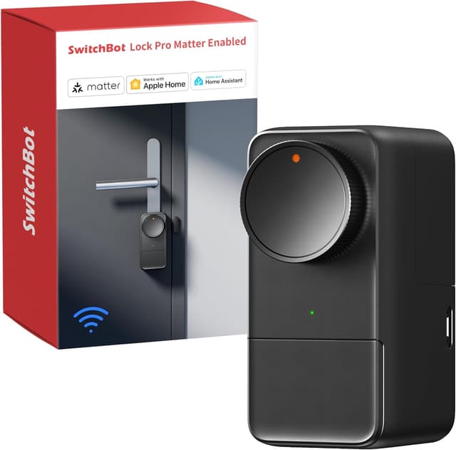 Detalle 2 de SwitchBot WLAN Smart Lock Pro mit Touchscreen-Tastatur – Matter over WiFi, Fingerprint & App-Zugriff