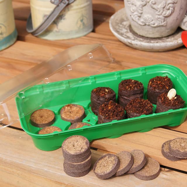 Detalle 2 de Masidef (Würth Group) Sunflower FLOR79145 pastiglie in fibra di cocco per piantine, 50 pezzi