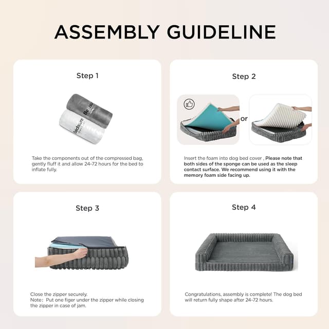 Thumbnail 6 de Bedsure Orthopedic Dog Bed 106x76x18cm