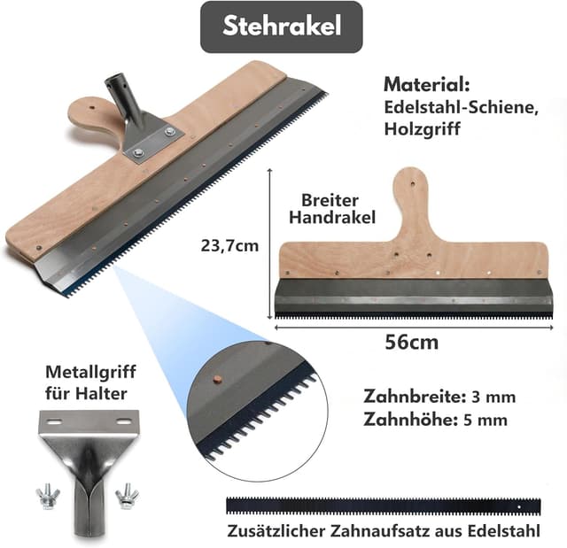 Detalle 2 de Set attrezzi per pavimenti resina epossidica 40 cm