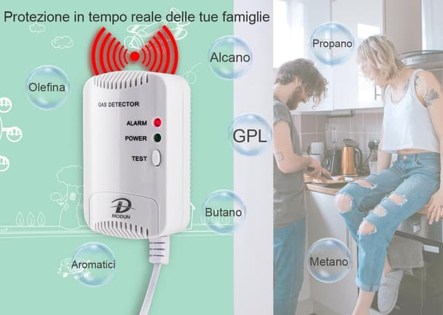 Detalle 2 de D MODUN Rilevatore di Gas 100 dB plug-in