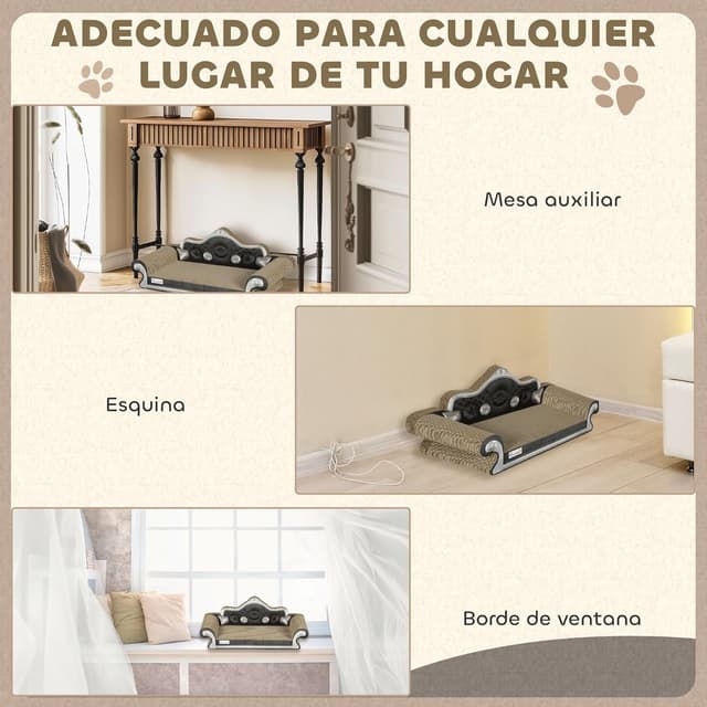 Thumbnail 4 de PawHut Rascador 2 en 1 Sofá Gatos