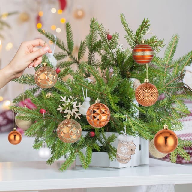 Detalle 2 de Healifty Weihnachtskugeln 42er Set mit Band