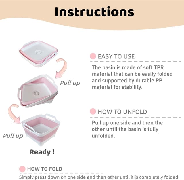 Thumbnail 2 de GIMWA Collapsible Wash Basin 2.4 Gallons