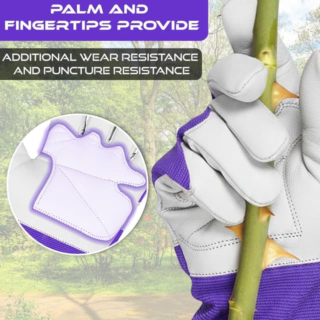 Thumbnail 3 de WFX guantes de jardinería largos S cuero Morado