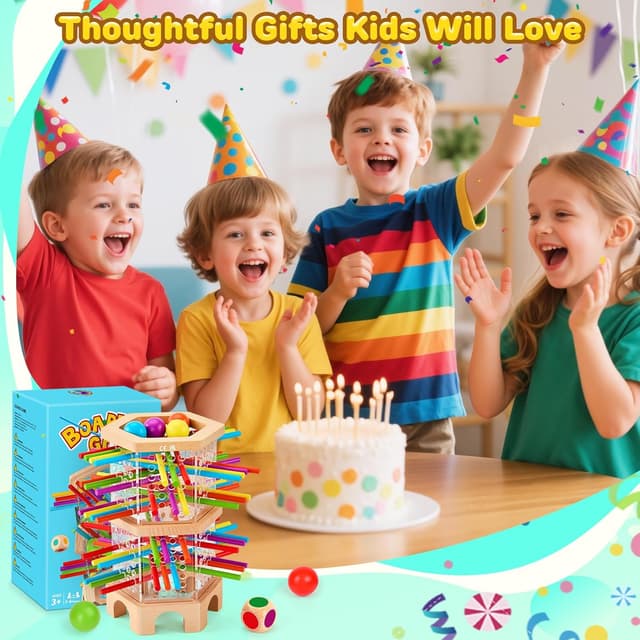 Detalle de Montessori Spiel Holz – Würfelspiele mit 42 bunten Holzstäbchen (ab 3 Jahren) für Feinmotorik & Familienrunden