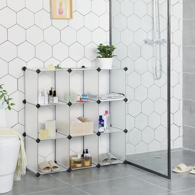 Thumbnail 4 de SONGMICS LPC115S Estantería Modular Blanca, 9 Compartimentos 🗄