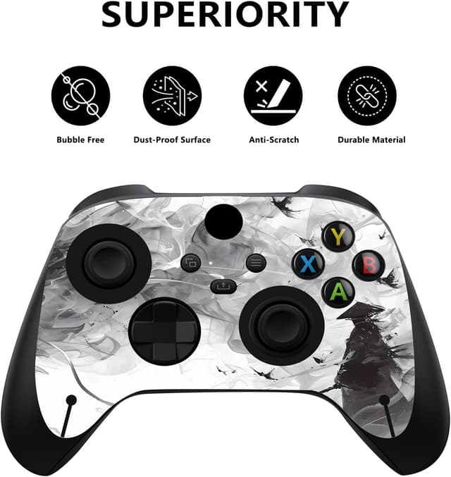 Detalle 2 de playvital Custom Vinyl Skins for Xbox Series X (Mistborn Dragon) – Console & Controller Wrap Decal Stickers